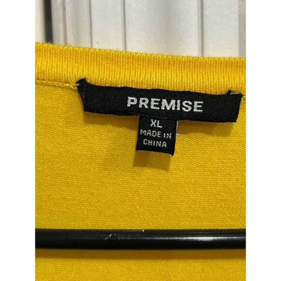 Premise Womens Yellow Cardigan Sweater With Button Detailing Size XL - Picture 5 of 9